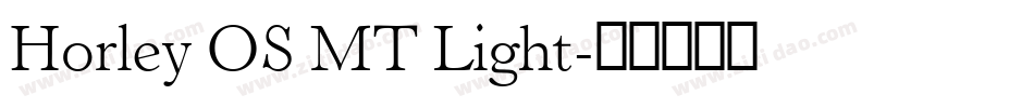 Horley OS MT Light字体转换